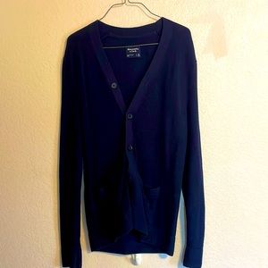 Knit cardigan sweater blue. Abercrombie & Fitch